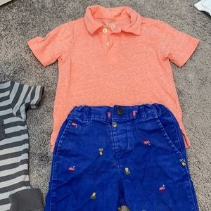 Matching flamingo set shorts and t-shirt size 2 t